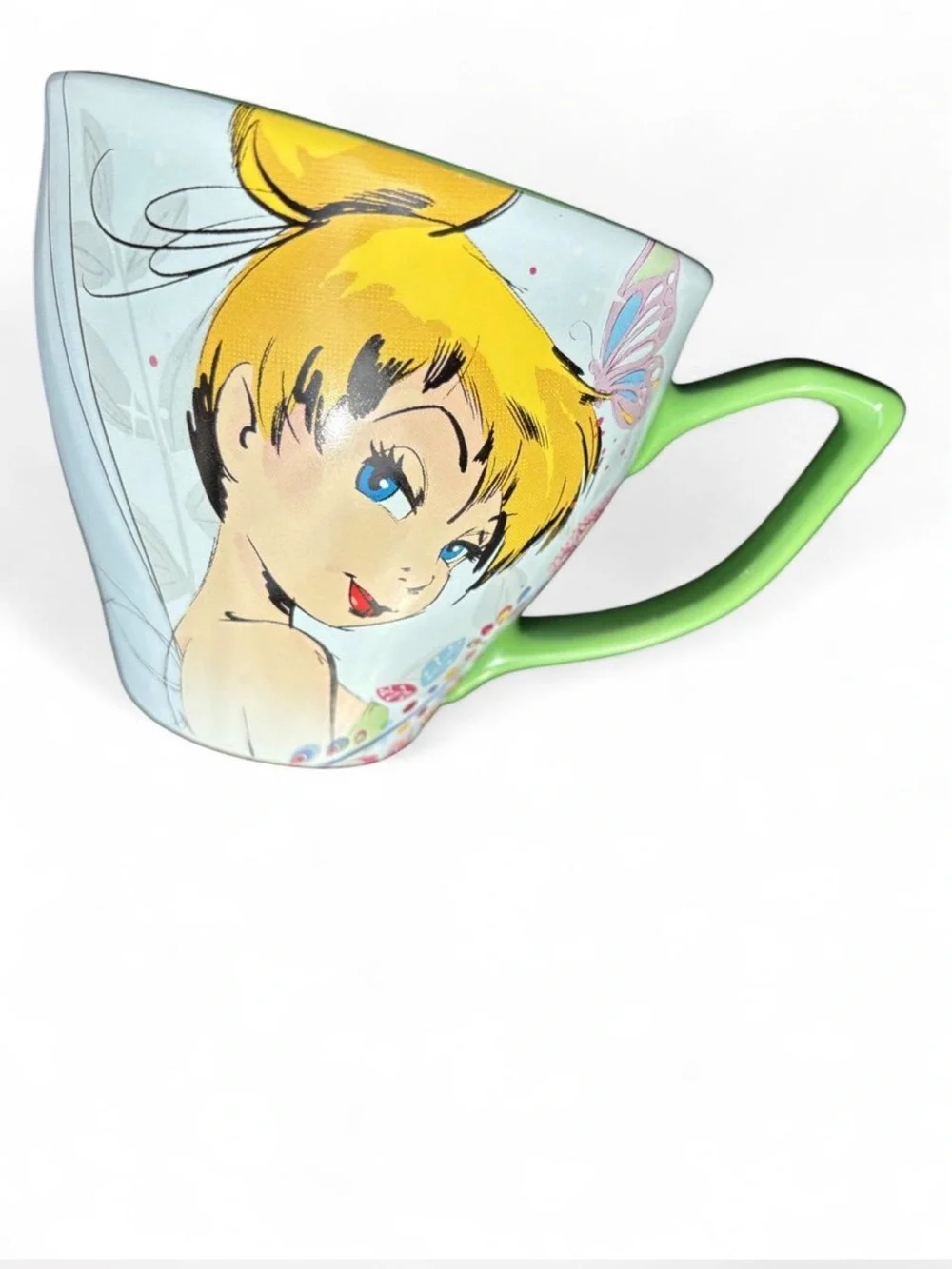 Disney Tinker-bell glass mug Large cup fairycore pixie kawaii coquette